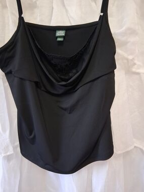 wild fable Black Satin Cowl Neck Camisole
